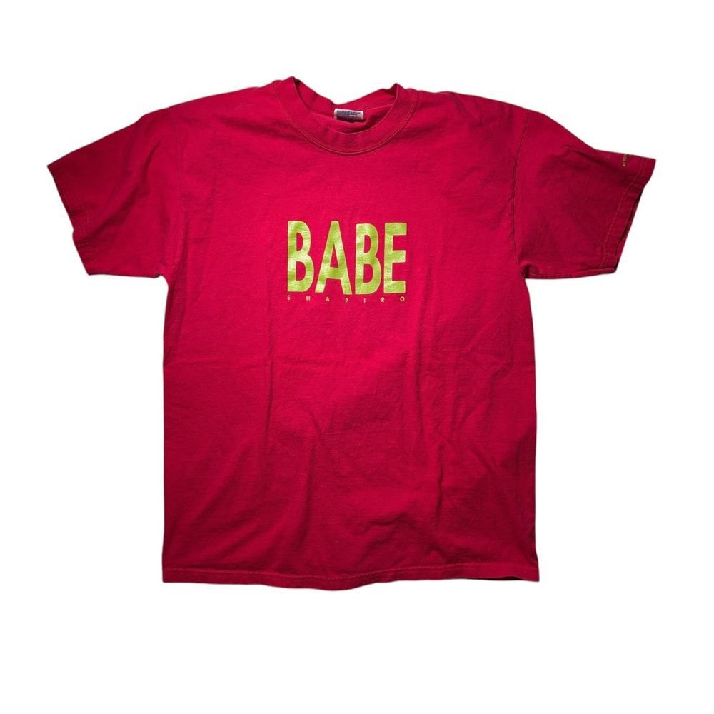 Vintage Y2K Babe‎ Shapiro Artist Promo Shirt Large Pink Green